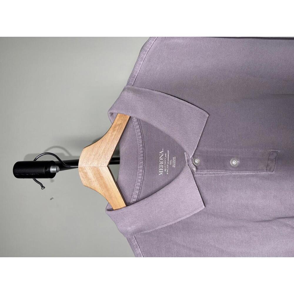 Men's Merona Polo Shirt XL Lavender - Picture 3 of 4